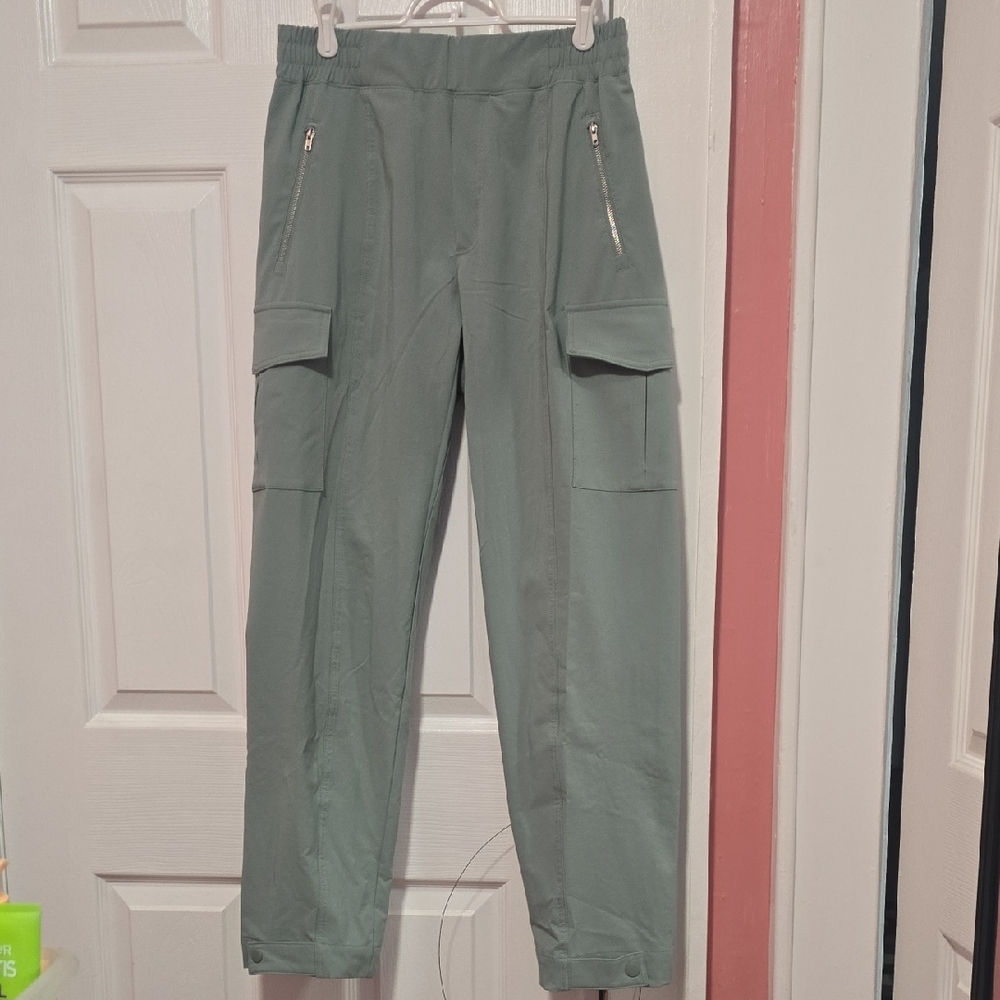 Sage Green Cargo Jogger Pants